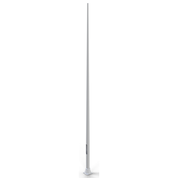Lygtep�l SET | fremstillet af aluminium | 10 meter aluminiumsstolpe | Lysfarve: 4000 K